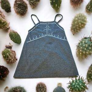 Women’s Gray Studded Halter Tank Top Sleeveless Boho Style Size XS Unbranded